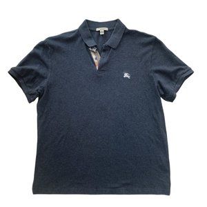Grey Burberry London Polo Shirt